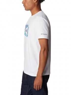 tricou pentru sport, cu maneci scurte pt. barbati Columbia Men'S Sun Trek Short Sleeve Graphic Tee alb 3