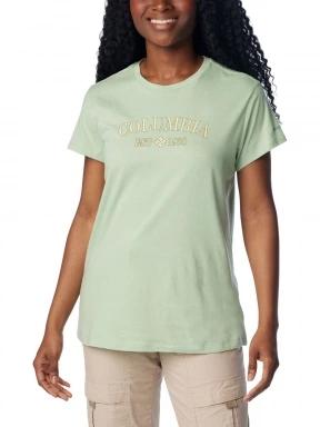tricou cu maneci scurte pt. femei Columbia Columbia Trek Short Sleeve Graphic Tee verde 1
