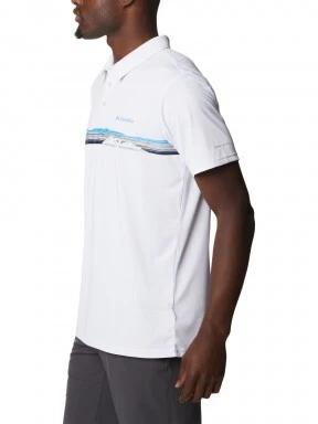 tricou cu guler pt. barbati Columbia Columbia Hike Novelty Polo alb 3