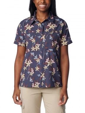camasa de drumetie cu maneci scurte pt. femei Columbia Silver Ridge Utility Short Sleeve Shirt albastru 1