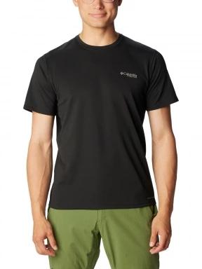 tricou pentru sport, cu maneci scurte pt. barbati Columbia Summit Valley Short Sleeve Crew negru 1