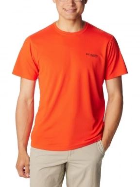 tricou pentru sport, cu maneci scurte pt. barbati Columbia Summit Valley Short Sleeve Crew rosu 1