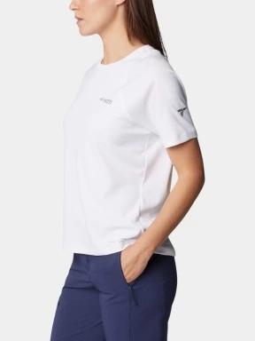 tricou pentru sport, cu maneci scurte pt. femei Columbia Summit Valley Short Sleeve Crew alb 3