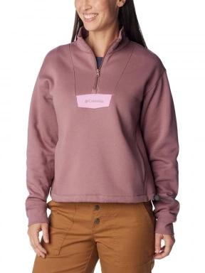 pulover pt. femei Columbia Columbia Lodge Quarter Zip rosu 1