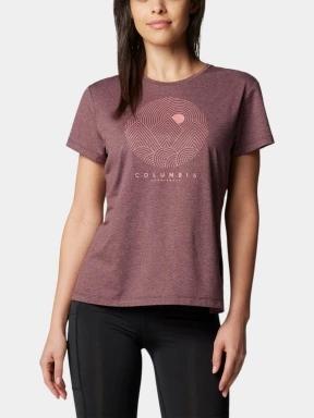 tricou cu maneci scurte pt. femei Columbia Sloan Ridge Graphic Short Sleeve Tee rosu 1
