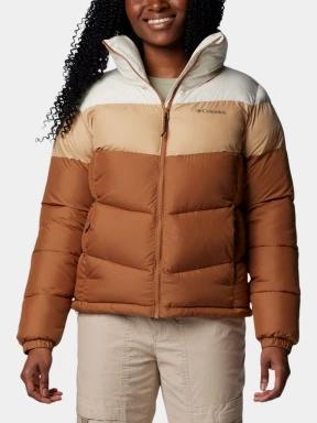 geaca matlasata de tranzitie pt. femei Columbia Puffect II Colorblock Jacket maro 1