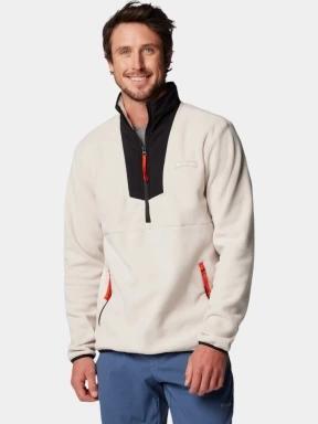 pulover polar pt. barbati Columbia Sequoia Grove Half Zip Fleece nisip 1