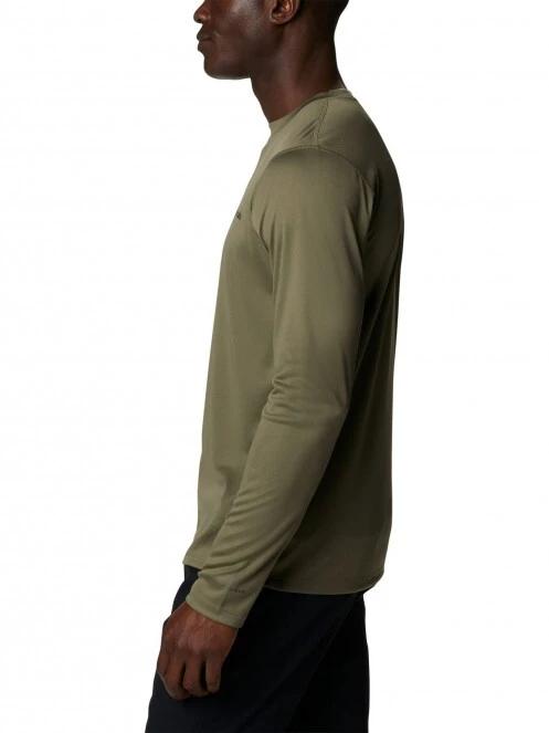 tricou cu maneci lungi, pentru sport pt. barbati Columbia Zero Rules Long Sleeve Shirt verde 3