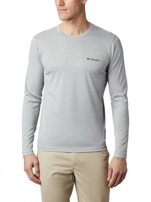 tricou cu maneci lungi, pentru sport pt. barbati Columbia Zero Rules Long Sleeve Shirt gri 2