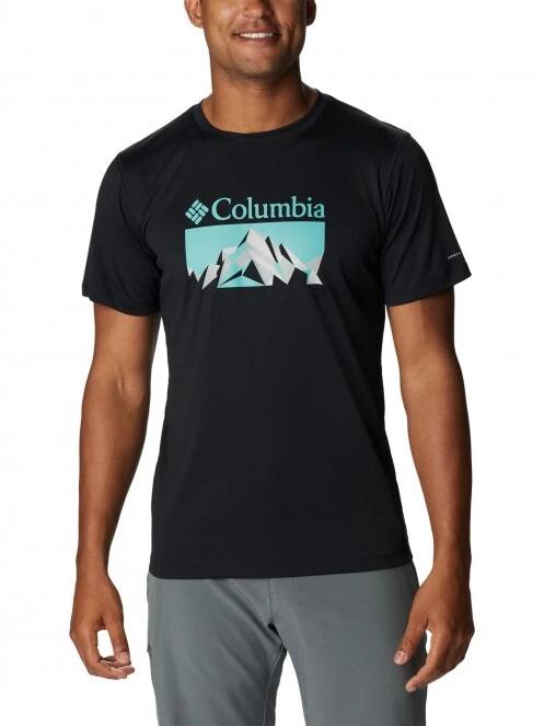 tricou pentru sport, cu maneci scurte pt. barbati Columbia Zero Rules Short Sleeve Graphic Shirt negru 2