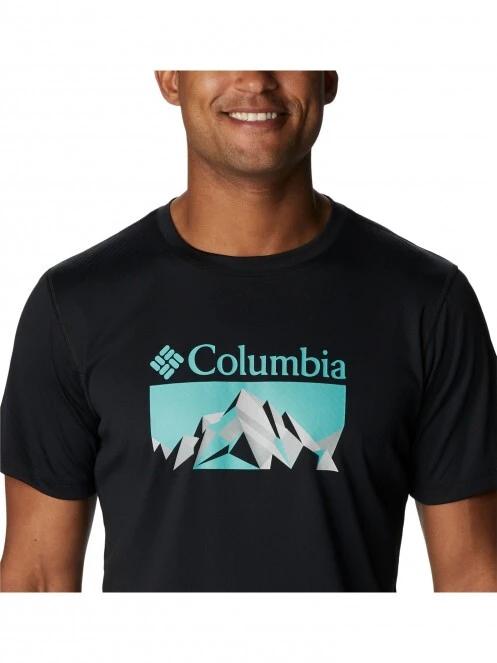 tricou pentru sport, cu maneci scurte pt. barbati Columbia Zero Rules Short Sleeve Graphic Shirt negru 5