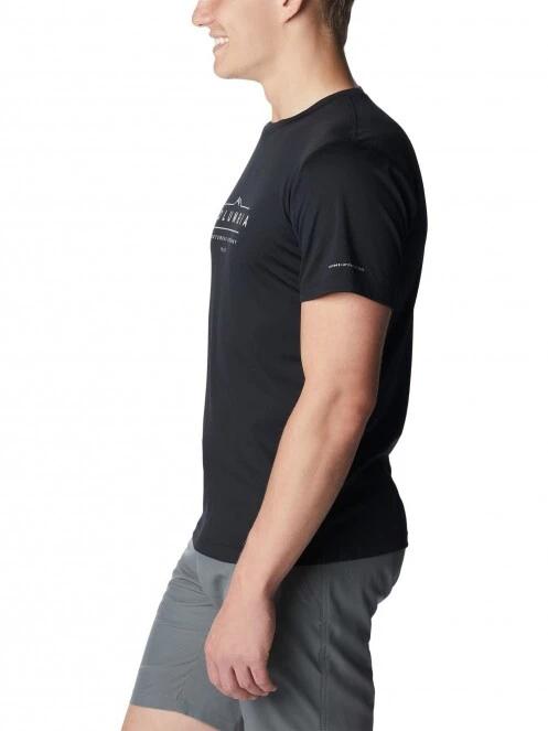 tricou pentru sport, cu maneci scurte pt. barbati Columbia Zero Rules Short Sleeve Graphic Shirt negru 3