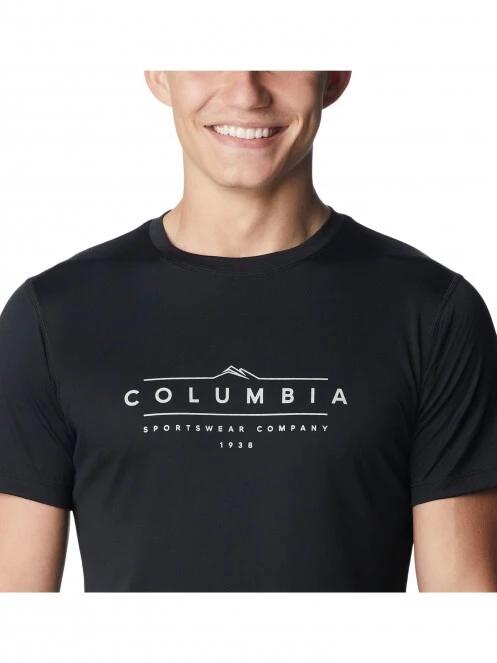 tricou pentru sport, cu maneci scurte pt. barbati Columbia Zero Rules Short Sleeve Graphic Shirt negru 5
