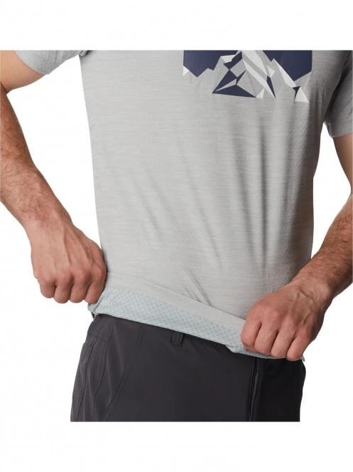 tricou pentru sport, cu maneci scurte pt. barbati Columbia Zero Rules Short Sleeve Graphic Shirt gri 6