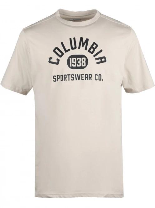 tricou cu maneci scurte pt. barbati Columbia Csc Basic Logo Short Sleeve Shirt nisip 2