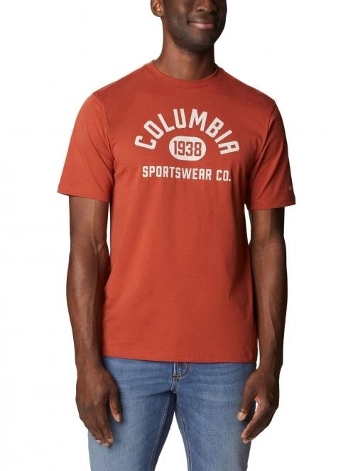 tricou cu maneci scurte pt. barbati Columbia Csc Basic Logo Short Sleeve Shirt rosu 2