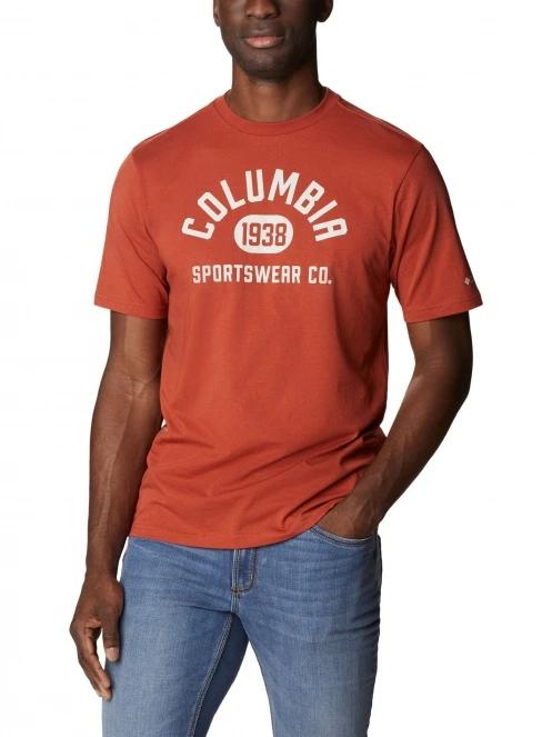 tricou cu maneci scurte pt. barbati Columbia Csc Basic Logo Short Sleeve Shirt rosu 5