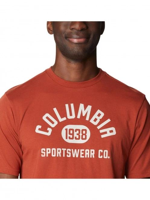 tricou cu maneci scurte pt. barbati Columbia Csc Basic Logo Short Sleeve Shirt rosu 6