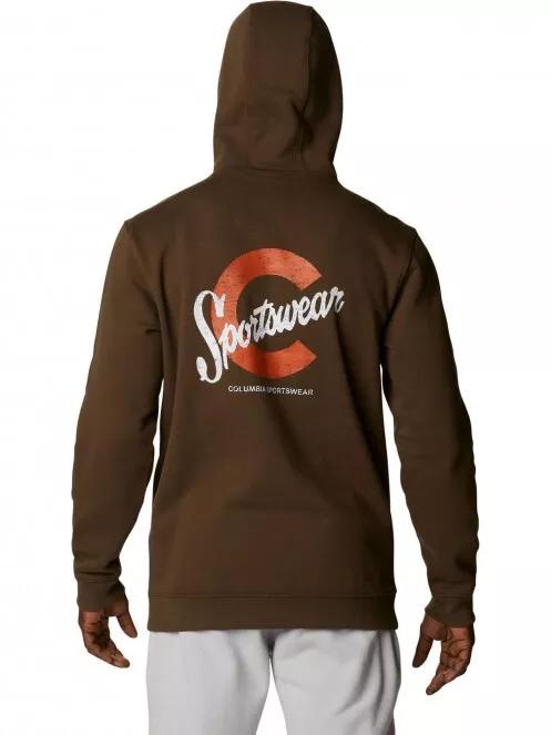 pulover cu gluga pt. barbati Columbia Csc Basic Logo II Hoodie verde 3