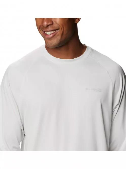 tricou cu maneci lungi, pentru sport pt. barbati Columbia Terminal Tackle Heather LS Shirt alb 5
