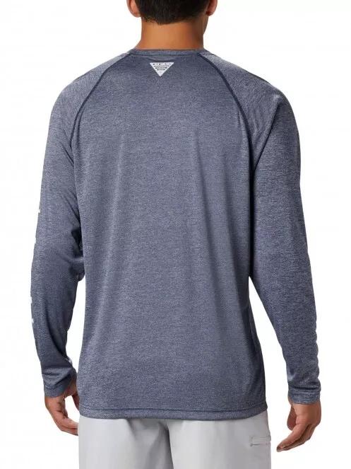 tricou cu maneci lungi, pentru sport pt. barbati Columbia Terminal Tackle Heather LS Shirt albastru 3