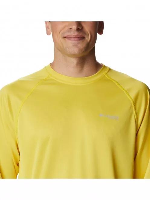 tricou cu maneci lungi, pentru sport pt. barbati Columbia Terminal Tackle Heather LS Shirt galben 5