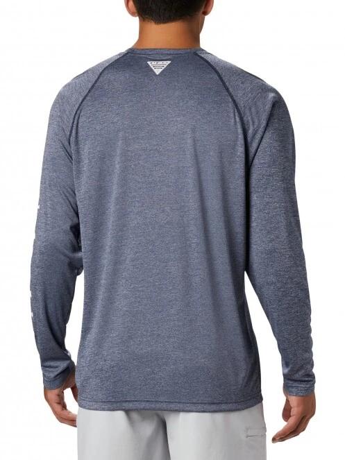 tricou cu maneci lungi, pentru sport pt. barbati Columbia Terminal Tackle Heather LS Shirt albastru 4