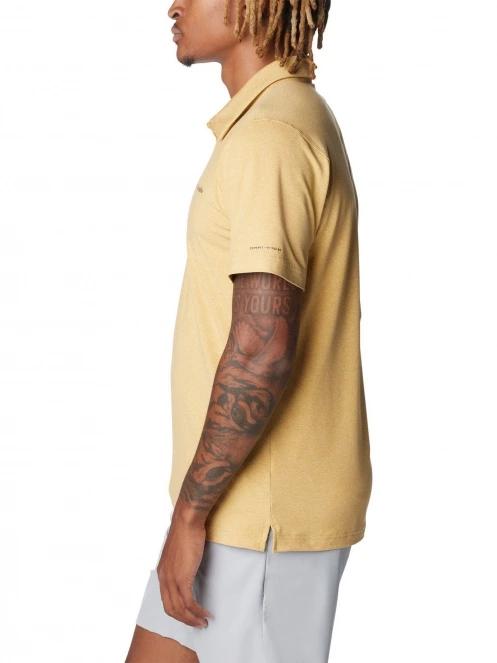 tricou cu guler pt. barbati Columbia Tech Trail Polo galben 3