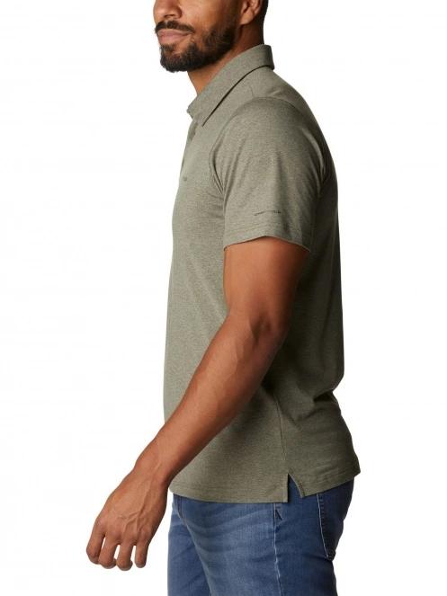 tricou cu guler pt. barbati Columbia Tech Trail Polo verde 3