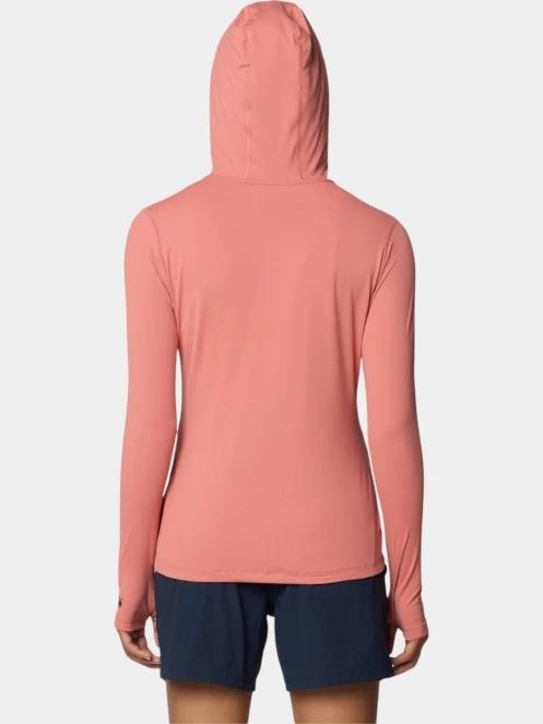 tricou cu maneci lungi, pentru sport pt. femei Mountain Hardwear Crater Lake Long Sleeve Hoody rosu 4