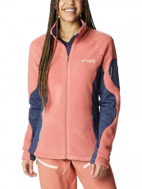 pulover polar pt. femei Columbia Titan Pass 2.0 II Fleece rosu 2
