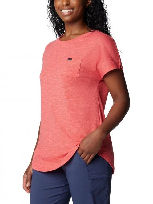 tricou cu maneci scurte pt. femei Columbia Cades Cape Tee rosu 5