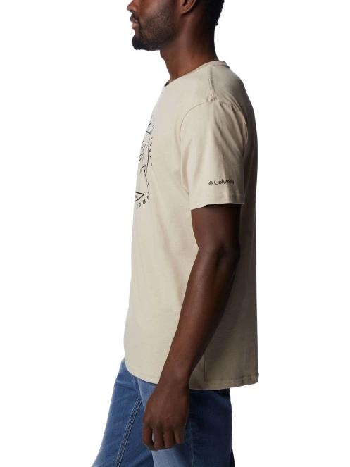 tricou cu maneci scurte pt. barbati Columbia M Rapid Ridge Graphic Tee nisip 3