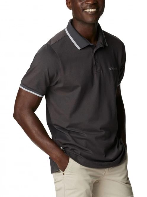 tricou cu guler pt. barbati Columbia Cove Dome Butte Solid Pique Polo negru 5