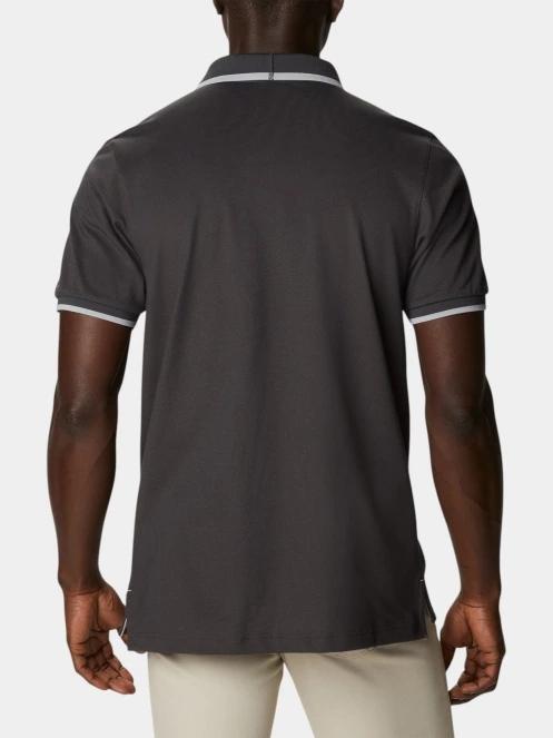 tricou cu guler pt. barbati Columbia Cove Dome Butte Solid Pique Polo gri 4