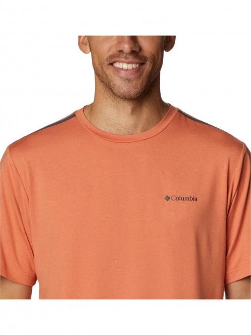 tricou pentru sport, cu maneci scurte pt. barbati Columbia Tech Trail Crew Neck portocaliu 5