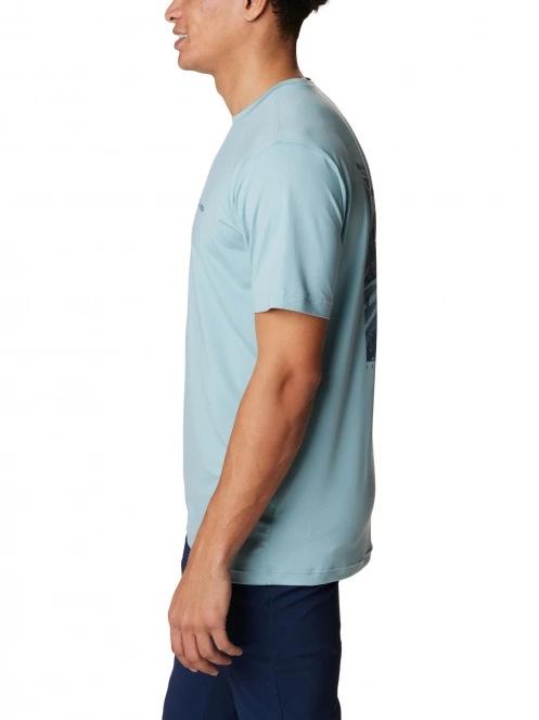 tricou pentru sport, cu maneci scurte pt. barbati Columbia Tech Trail Graphic Tee albastru 3