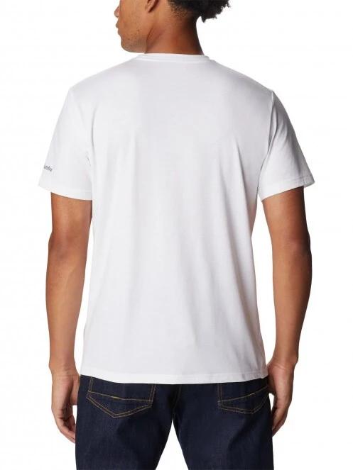 tricou pentru sport, cu maneci scurte pt. barbati Columbia Men'S Sun Trek Short Sleeve Graphic Tee alb 4