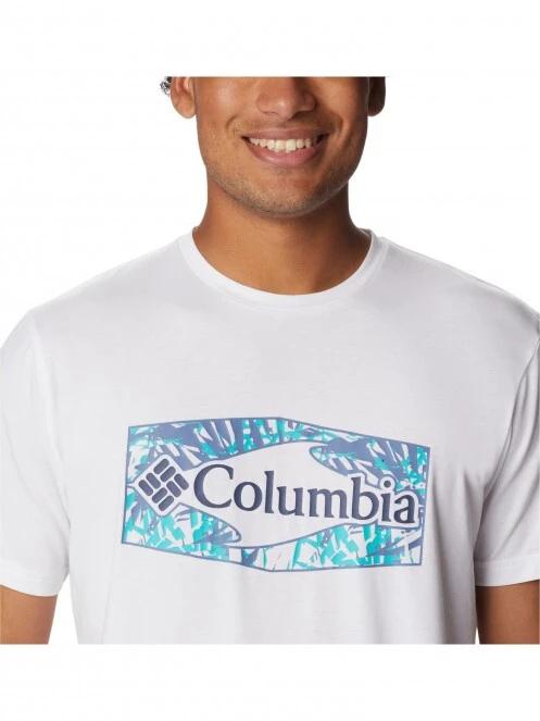 tricou pentru sport, cu maneci scurte pt. barbati Columbia Men'S Sun Trek Short Sleeve Graphic Tee alb 5