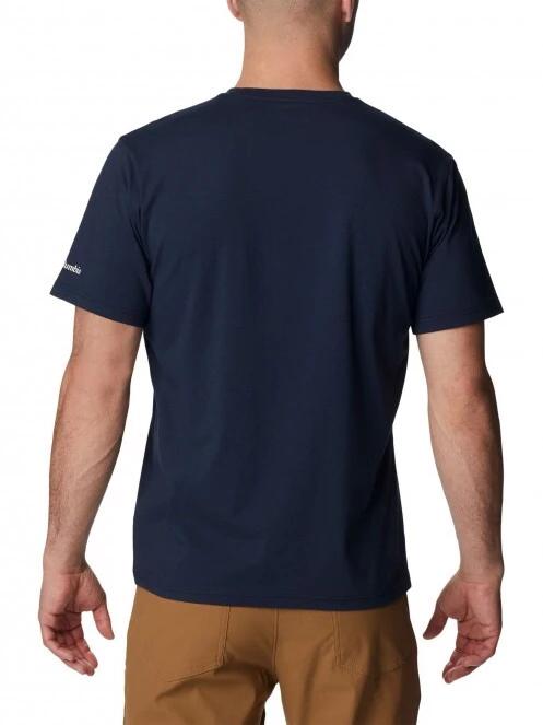 tricou pentru sport, cu maneci scurte pt. barbati Columbia Men'S Sun Trek Short Sleeve Graphic Tee albastru 4