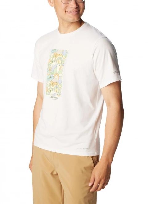 tricou pentru sport, cu maneci scurte pt. barbati Columbia Men's Sun Trek Short Sleeve Graphic Tee alb 5