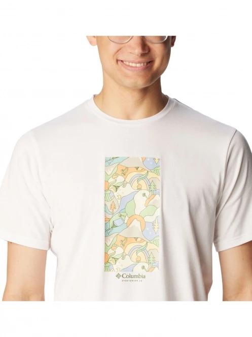 tricou pentru sport, cu maneci scurte pt. barbati Columbia Men's Sun Trek Short Sleeve Graphic Tee alb 6