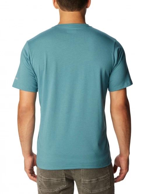 tricou pentru sport, cu maneci scurte pt. barbati Columbia Men's Sun Trek Short Sleeve Graphic Tee verde 4