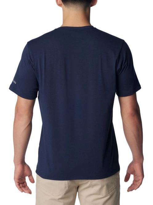 tricou pentru sport, cu maneci scurte pt. barbati Columbia Men's Sun Trek Short Sleeve Graphic Tee albastru 4