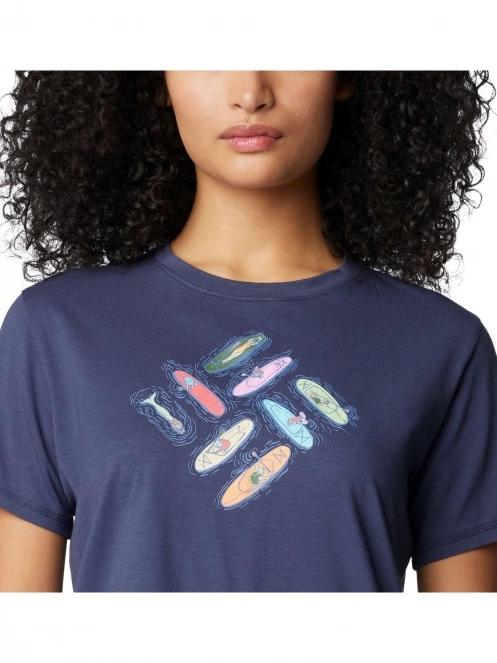 tricou cu maneci scurte pt. femei Columbia Sun Trek Short Sleeve Graphic Tee albastru 6