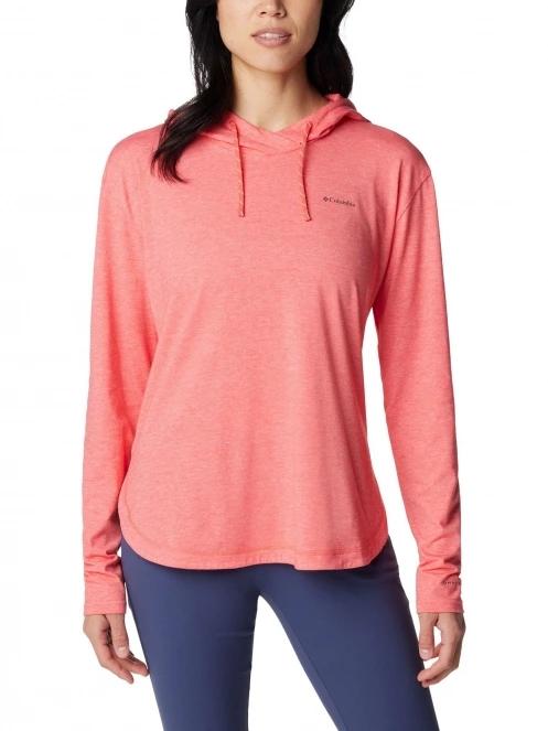 pulover cu gluga pt. femei Columbia Sun Trek Hooded Pullover rosu 2