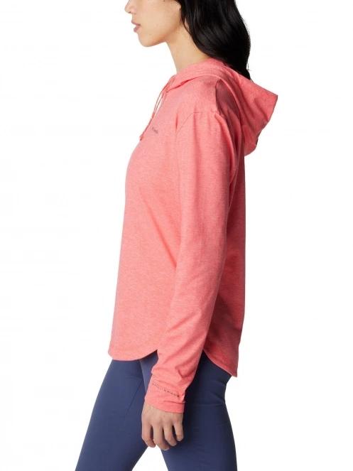 pulover cu gluga pt. femei Columbia Sun Trek Hooded Pullover rosu 3