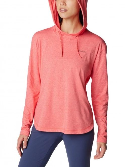 pulover cu gluga pt. femei Columbia Sun Trek Hooded Pullover rosu 5
