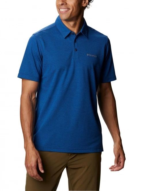 tricou cu guler pt. barbati Columbia Havercamp Pique Polo albastru 2