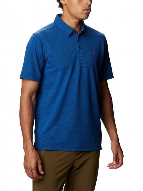 tricou cu guler pt. barbati Columbia Havercamp Pique Polo albastru 5
